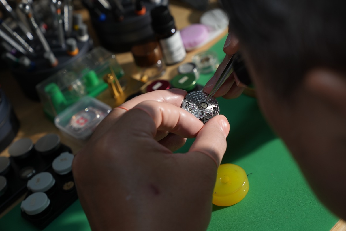 Watch repair in progress at the DeChronos Kuala Lumpur workshop